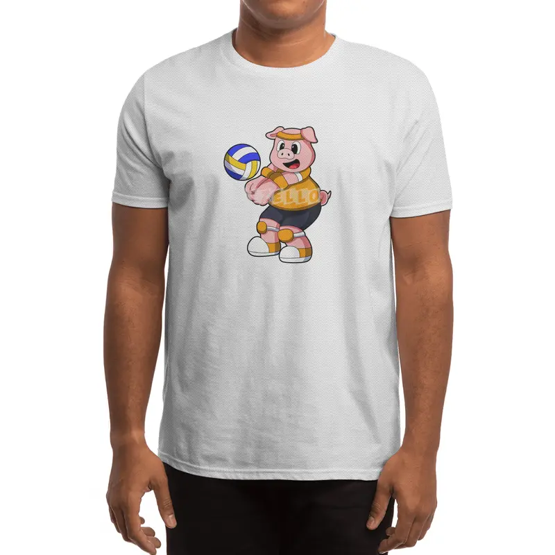Pig at Sports with Volleyball Spor T-Shirt