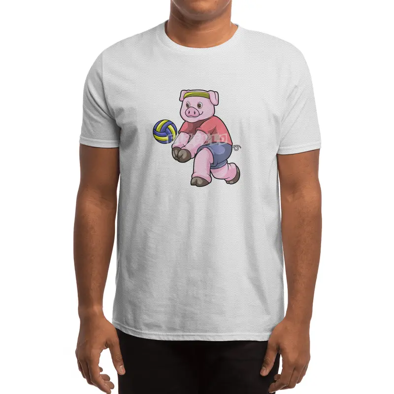 Pig at Sports with Volleyball Spor T-Shirt