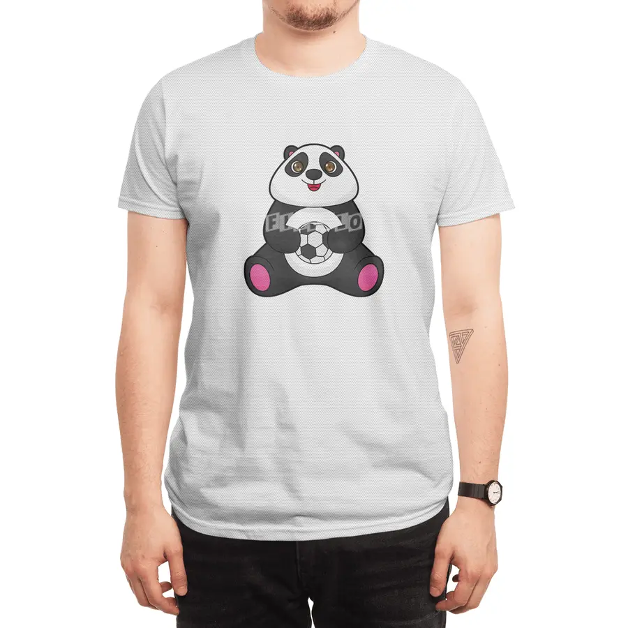 Panda as Soccer player with Soccer ball Spor T-Shirt