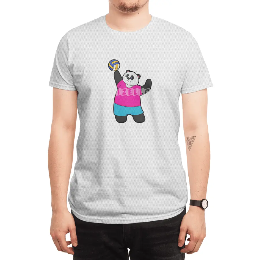 Panda as Volleyball player with Volleyball Spor T-Shirt