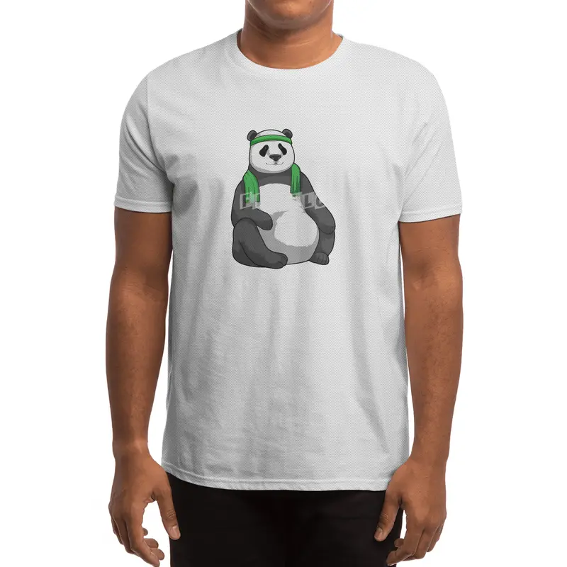 Panda at Fitness with Towel Spor T-Shirt
