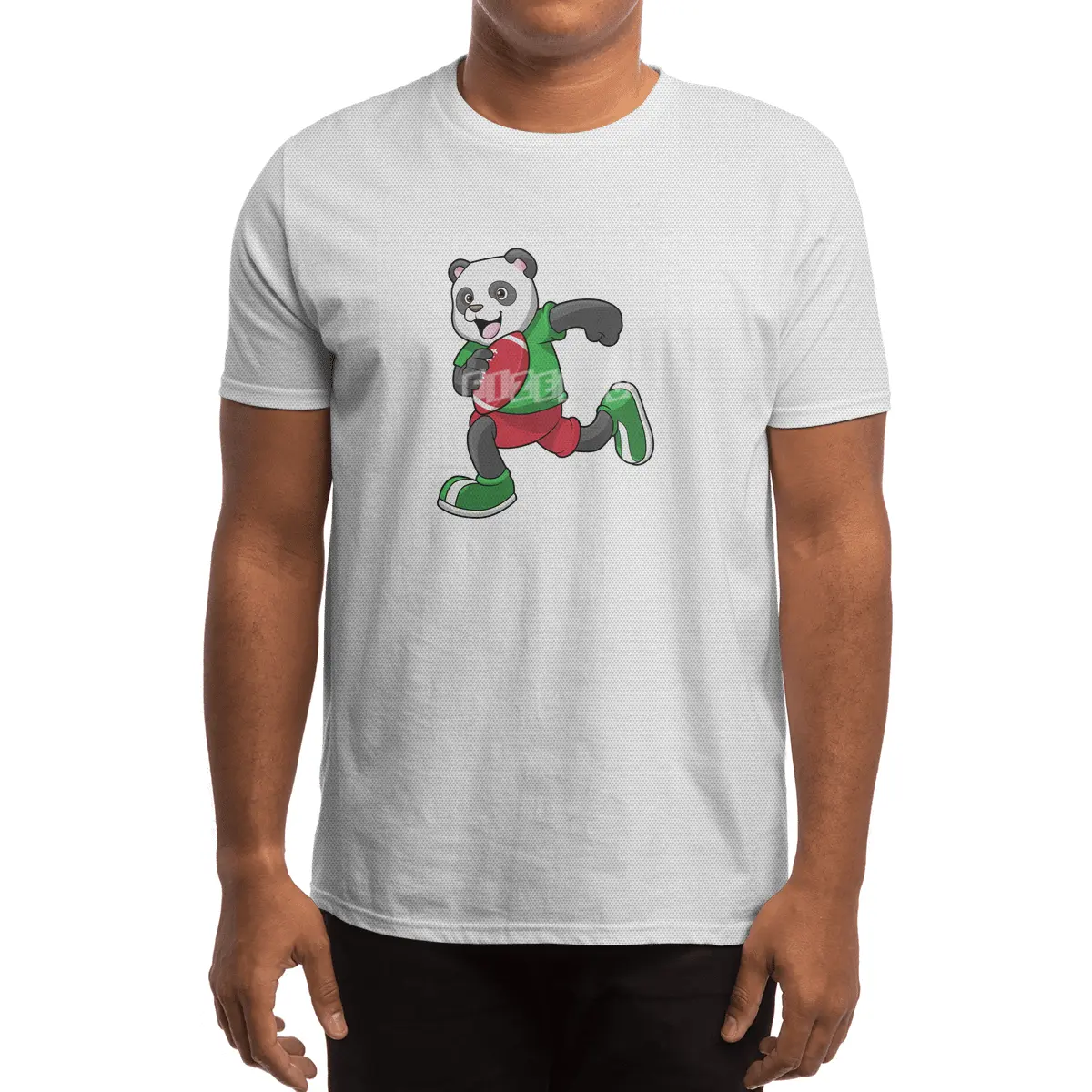 Panda at Football with Equipment Spor T-Shirt