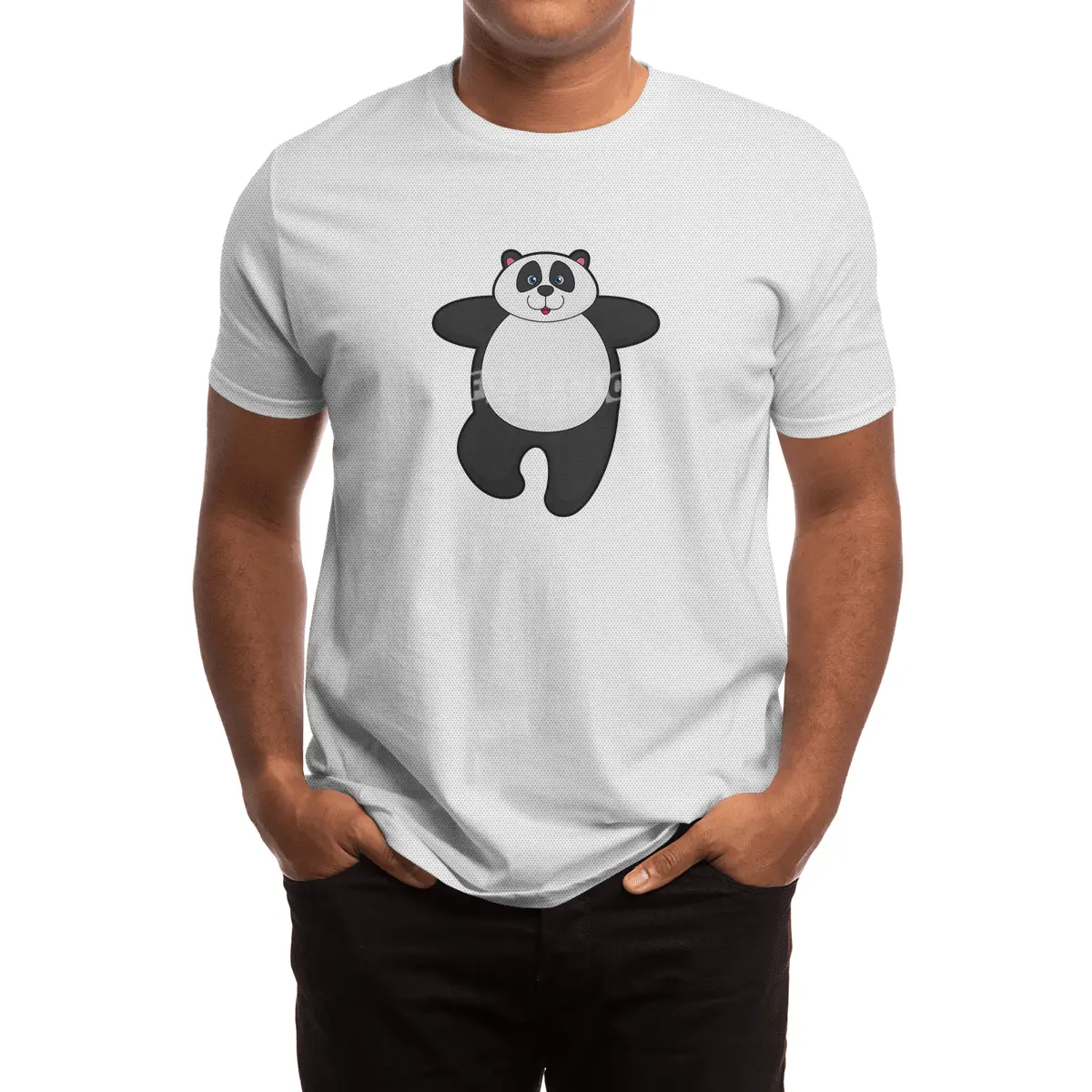 Panda at Yoga Stretching exercise Spor T-Shirt