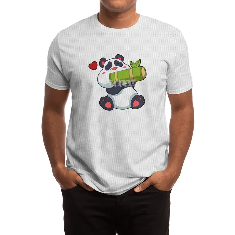 Panda with Bamboo & Heart Spor T-Shirt