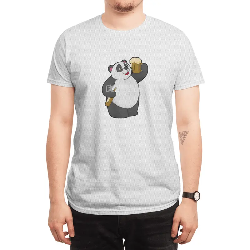 Panda with Beer bottle & Beer mug Spor T-Shirt
