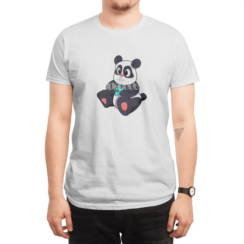Panda with Cup of Coffee Spor T-Shirt