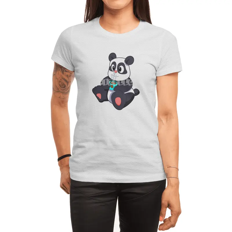 Panda with Cup of Coffee Spor T-Shirt