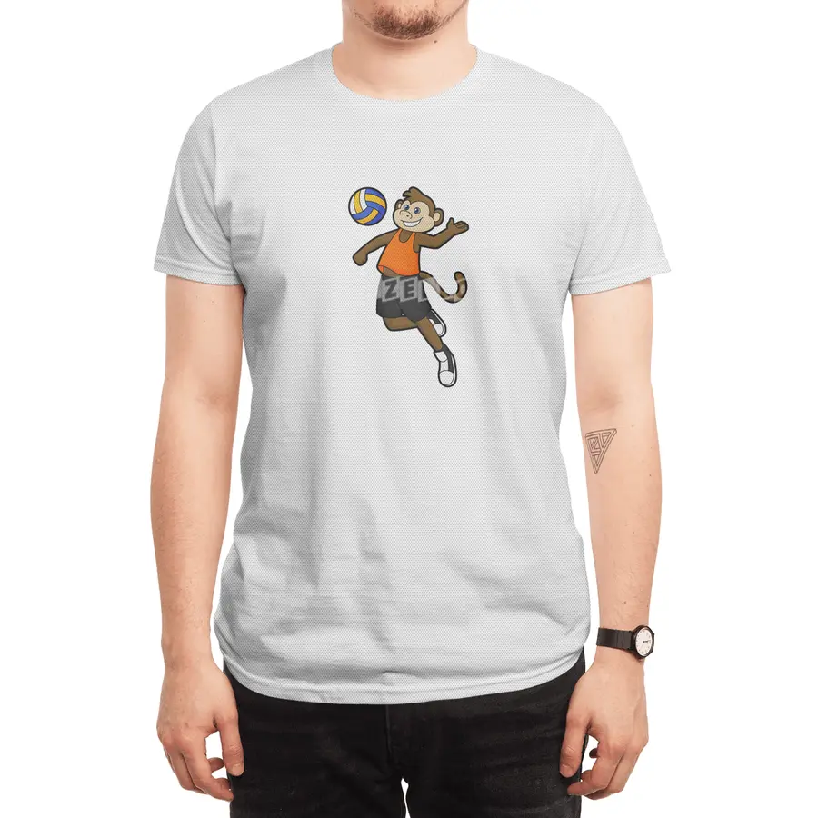 Monkey as Volleyball player with Volleyball Spor T-Shirt