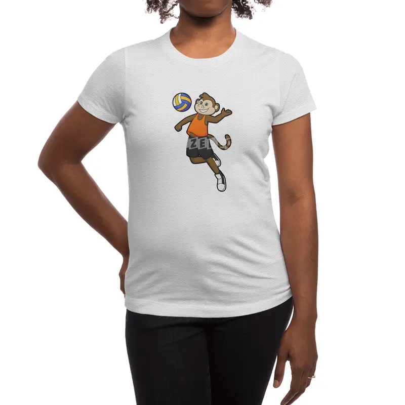 Monkey as Volleyball player with Volleyball Spor T-Shirt