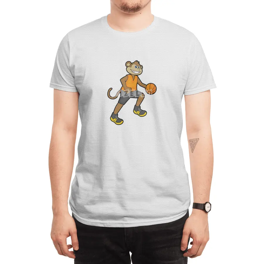 Monkey at Basketball Sports Spor T-Shirt
