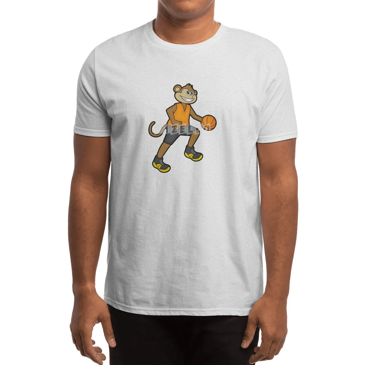 Monkey at Basketball Sports Spor T-Shirt