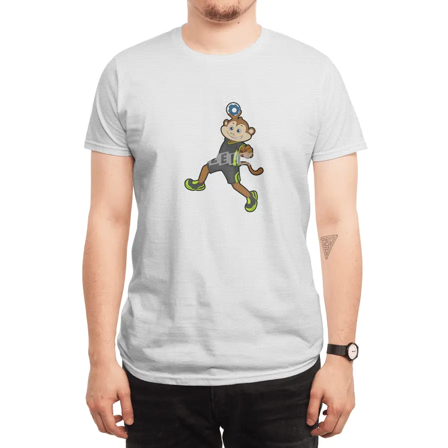 Monkey at Handball player with Handball Spor T-Shirt