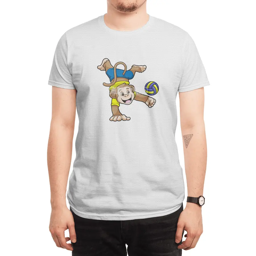 Monkey at Sports with Volleyball Spor T-Shirt
