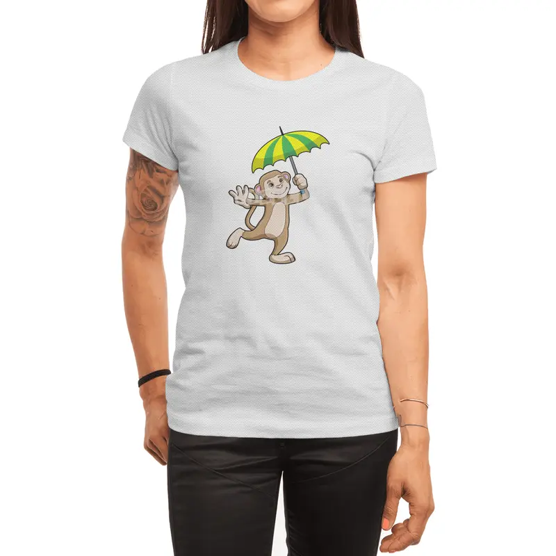 Monkey Rain Umbrella Spor T-Shirt