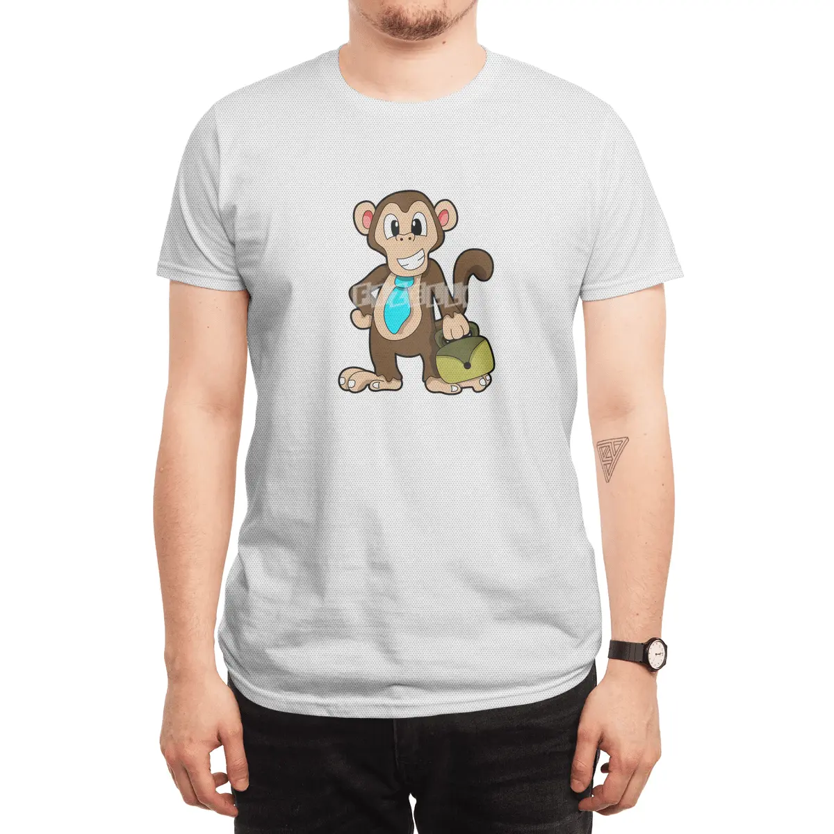 Monkey with Bag Spor T-Shirt