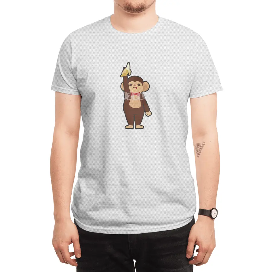 Monkey with Banana Spor T-Shirt