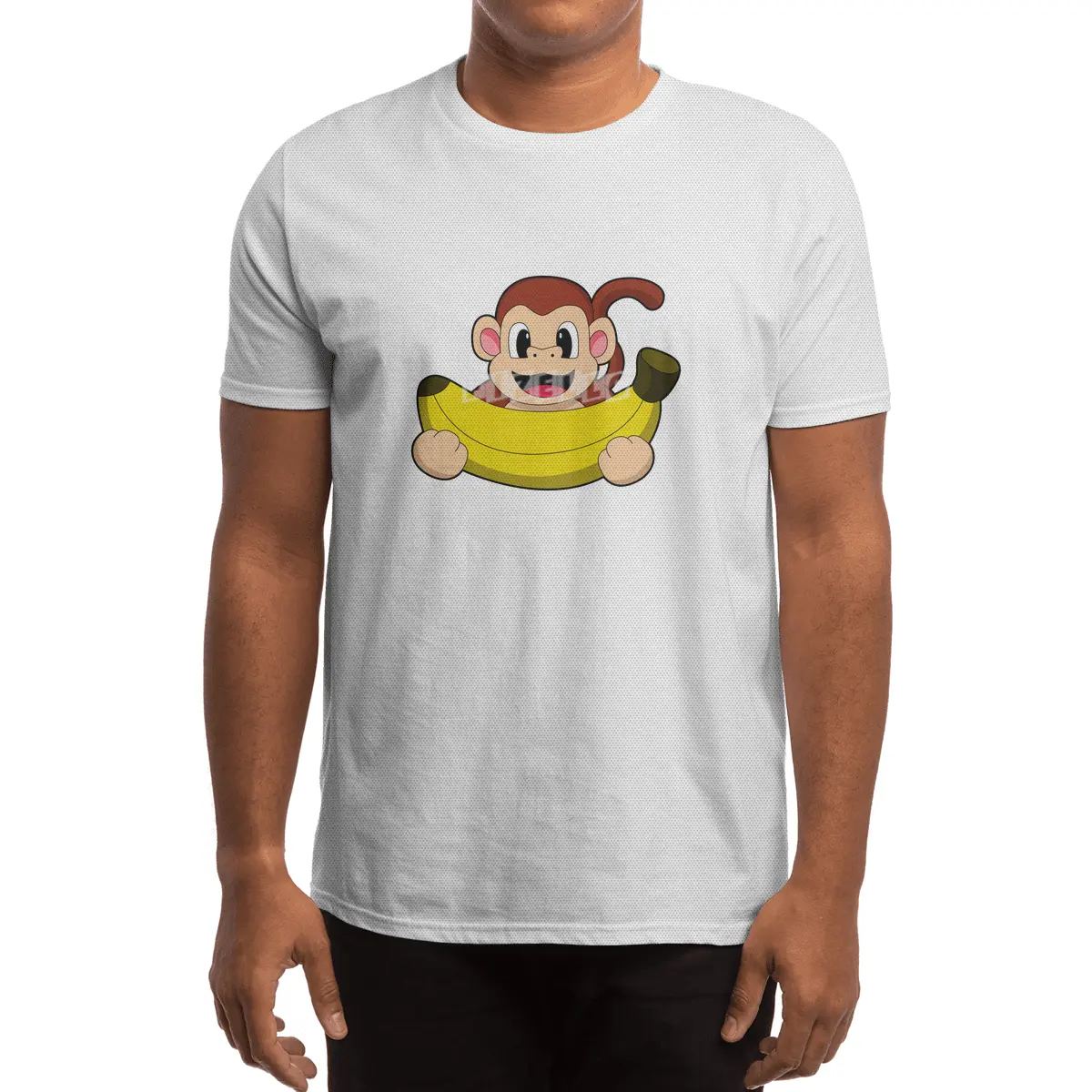 Monkey with Banana Spor T-Shirt