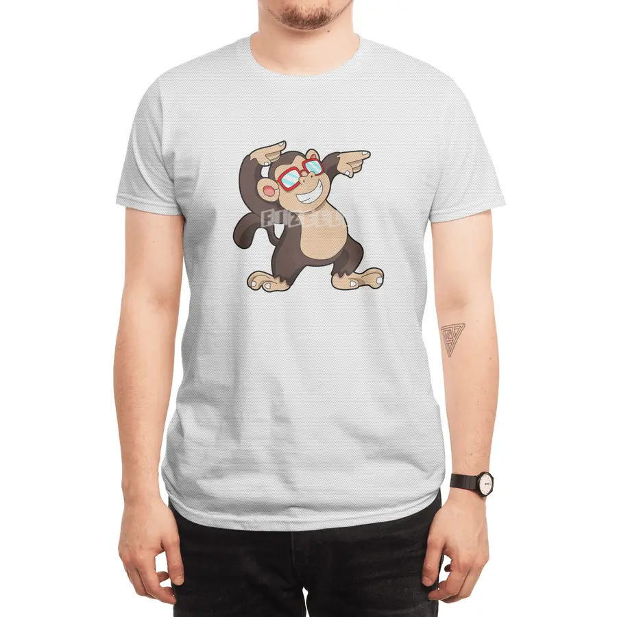 Monkey with Sunglasses Spor T-Shirt