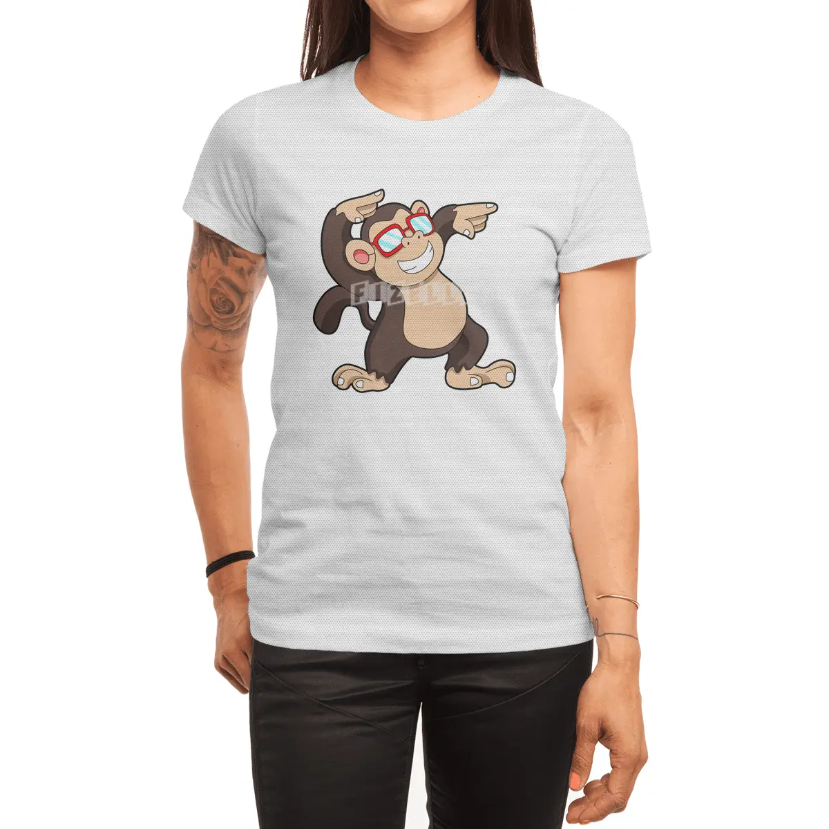 Monkey with Sunglasses Spor T-Shirt
