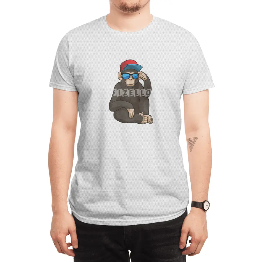 Monkey with Sunglasses Spor T-Shirt