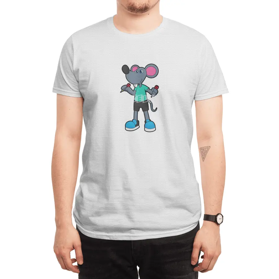 Mouse as Dart player with Darts Spor T-Shirt