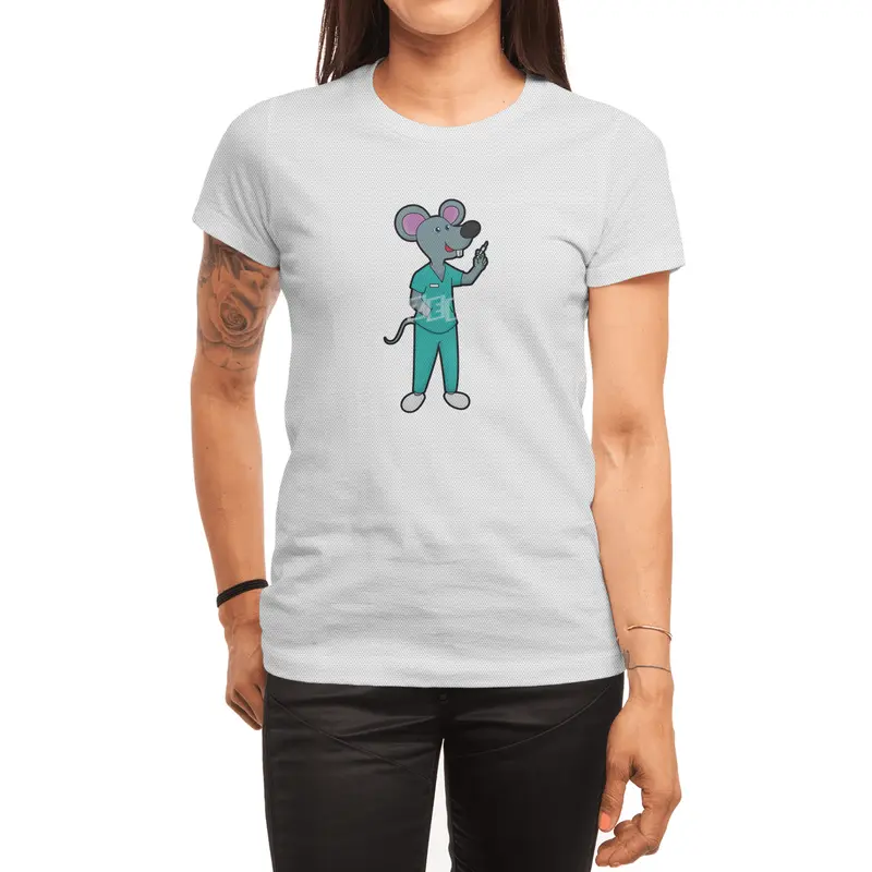 Mouse as Nurse at Vaccination with Syringe Spor T-Shirt