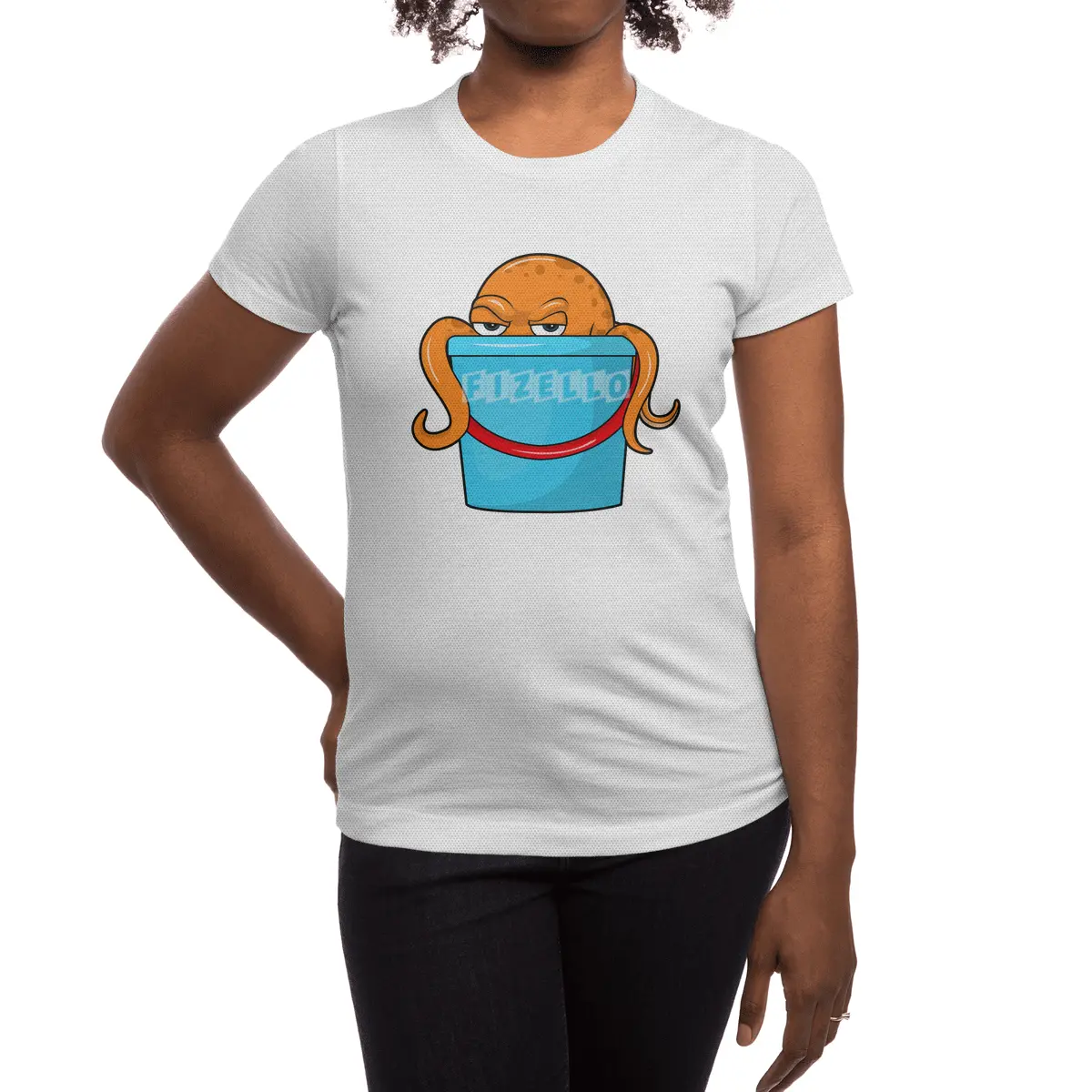 Octopus with Bucket Spor T-Shirt