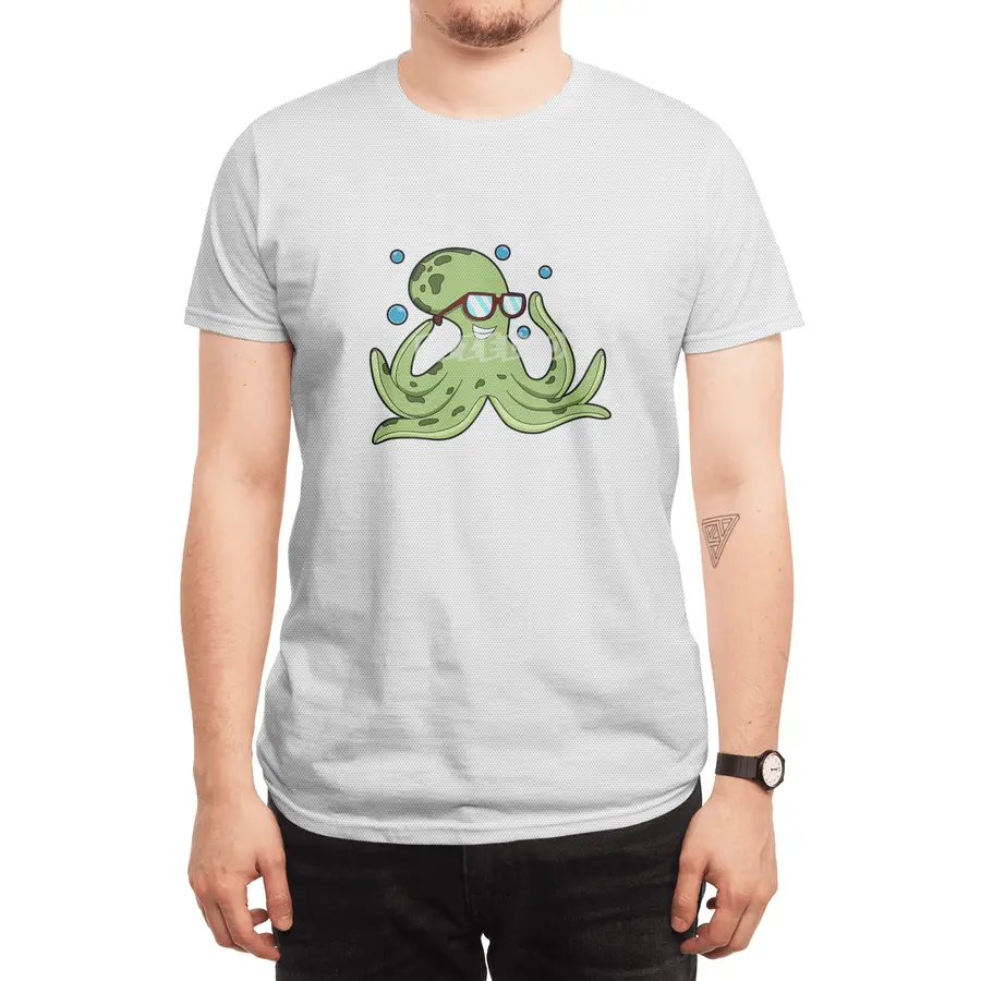 Octopus with Glasses Spor T-Shirt