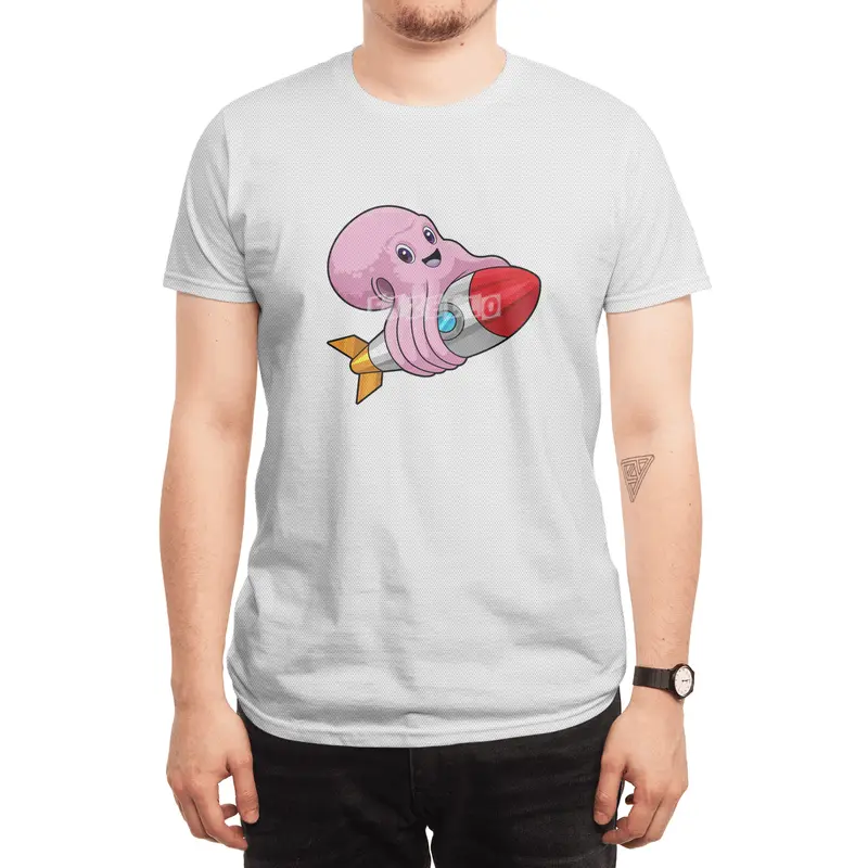Octopus with Rocket Spor T-Shirt