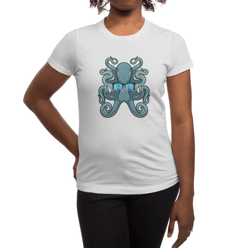 Octopus with Sunglasses Spor T-Shirt