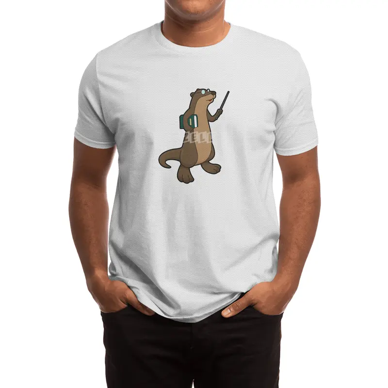 Otter as Teacher with Book & Pointer Spor T-Shirt