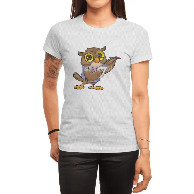 Owl as Secretary with Ballpoint pen & Note Spor T-Shirt