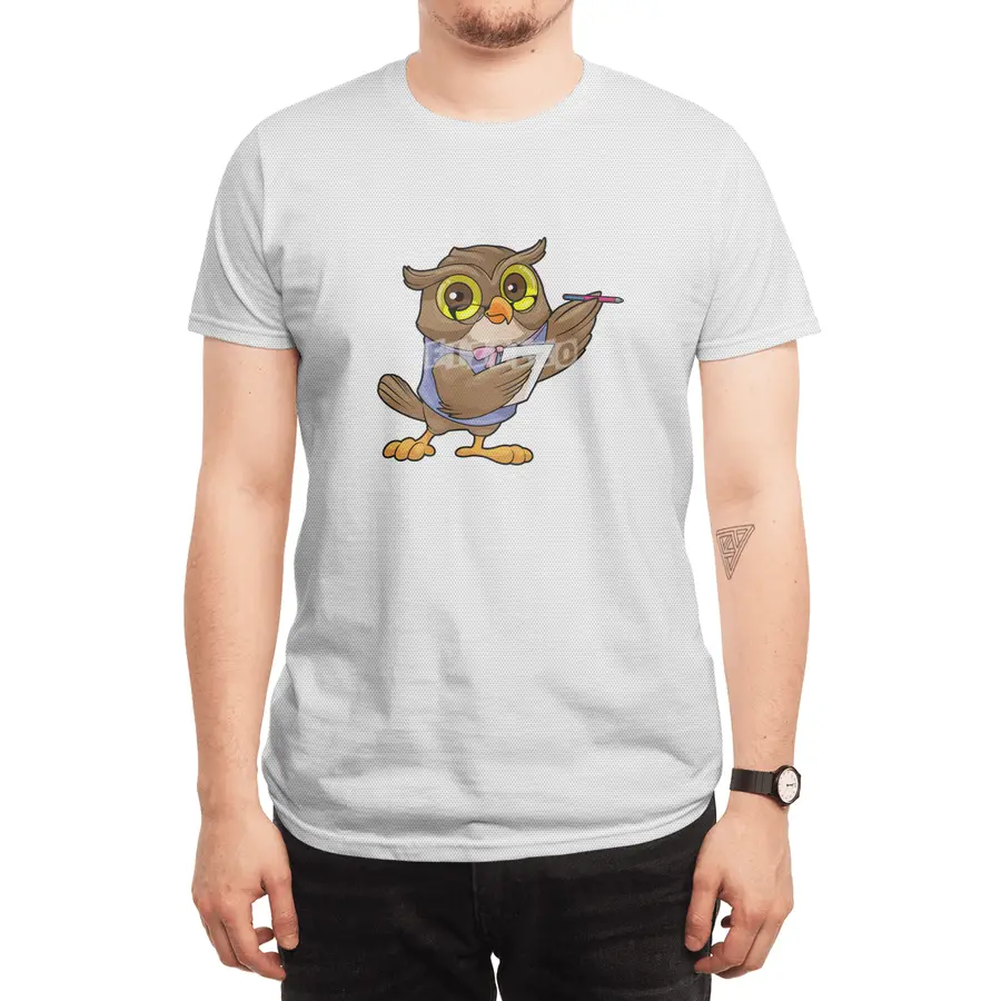 Owl as Secretary with Ballpoint pen & Note Spor T-Shirt
