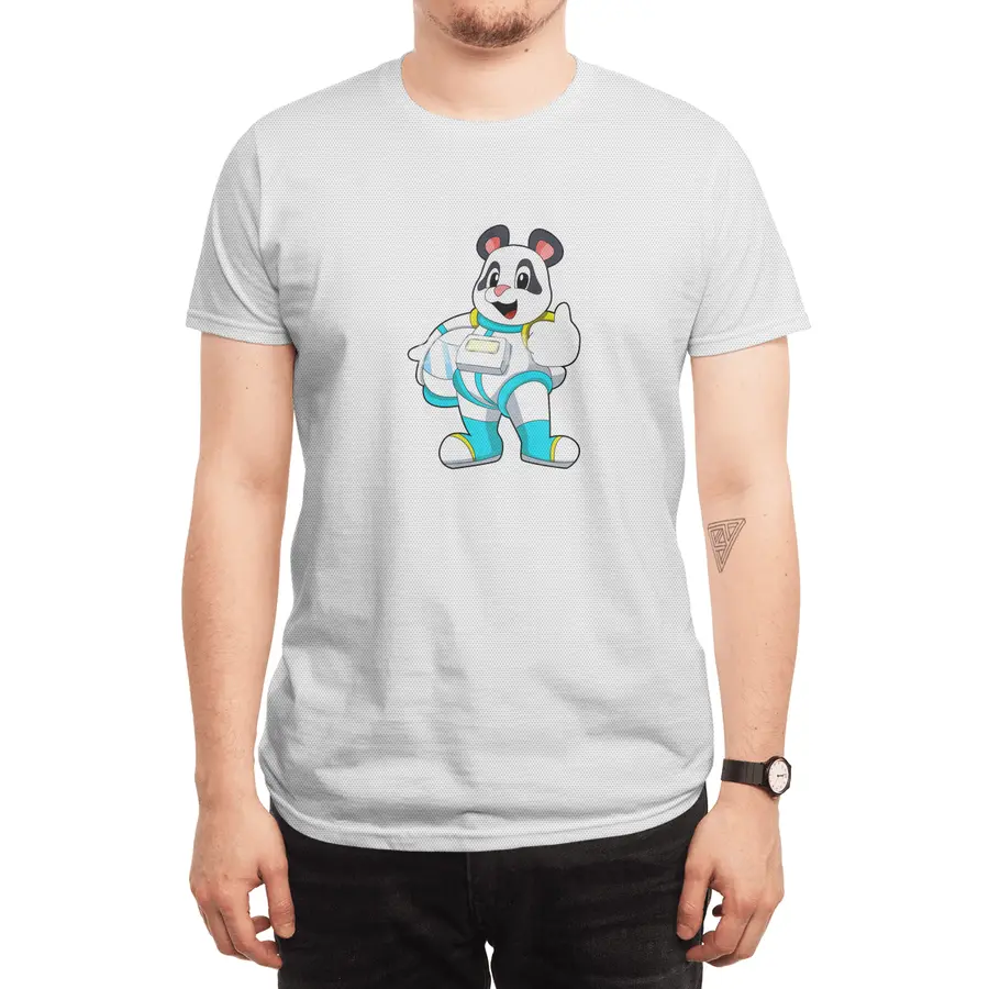 Panda as Astronaut with Costume Spor T-Shirt