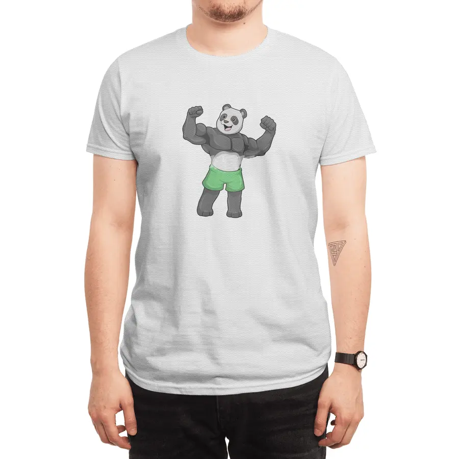 Panda as Bodybuilder at Bodybuilding Spor T-Shirt