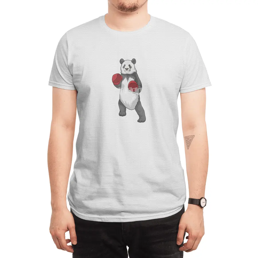 Panda as Boxer with Boxing gloves Spor T-Shirt