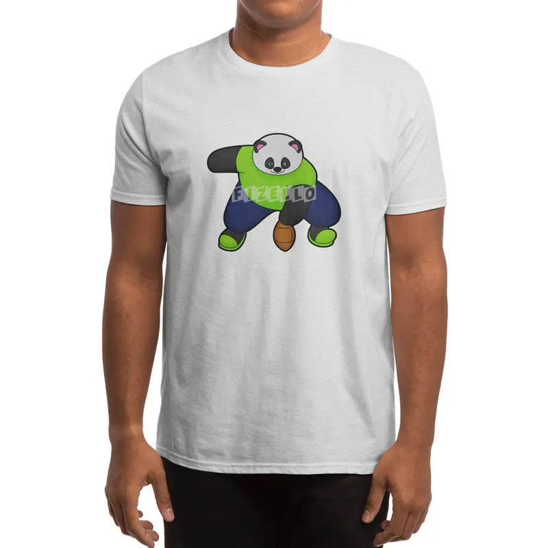 Panda as Football player with Football Spor T-Shirt