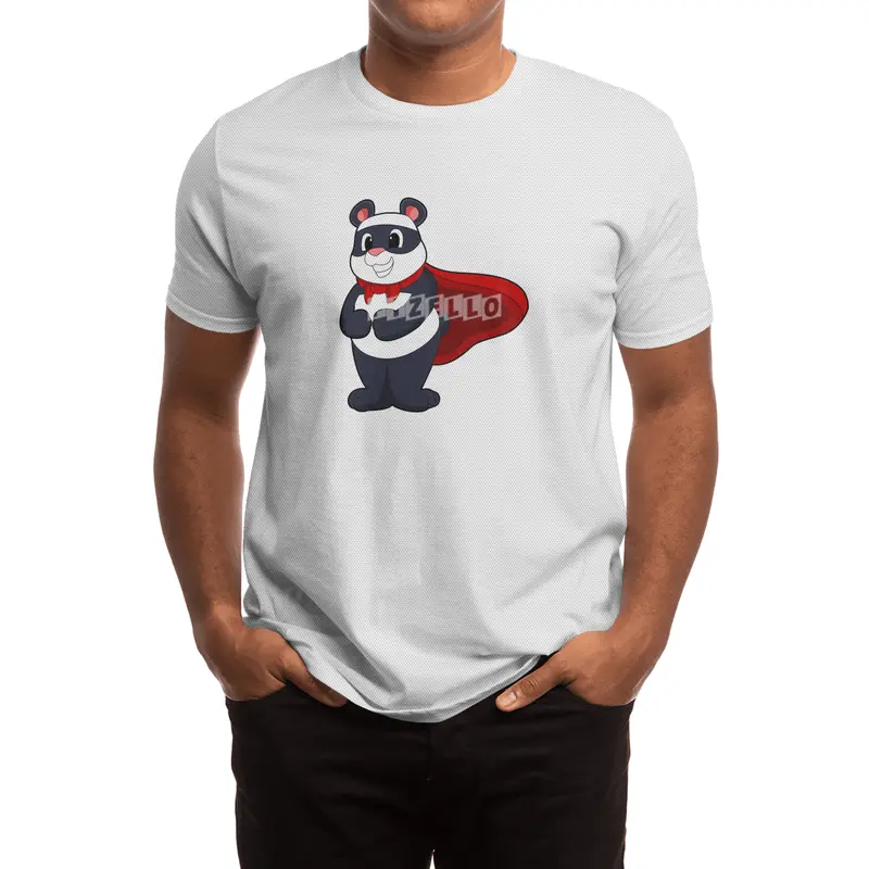 Panda as Hero with Mask & Cape Spor T-Shirt