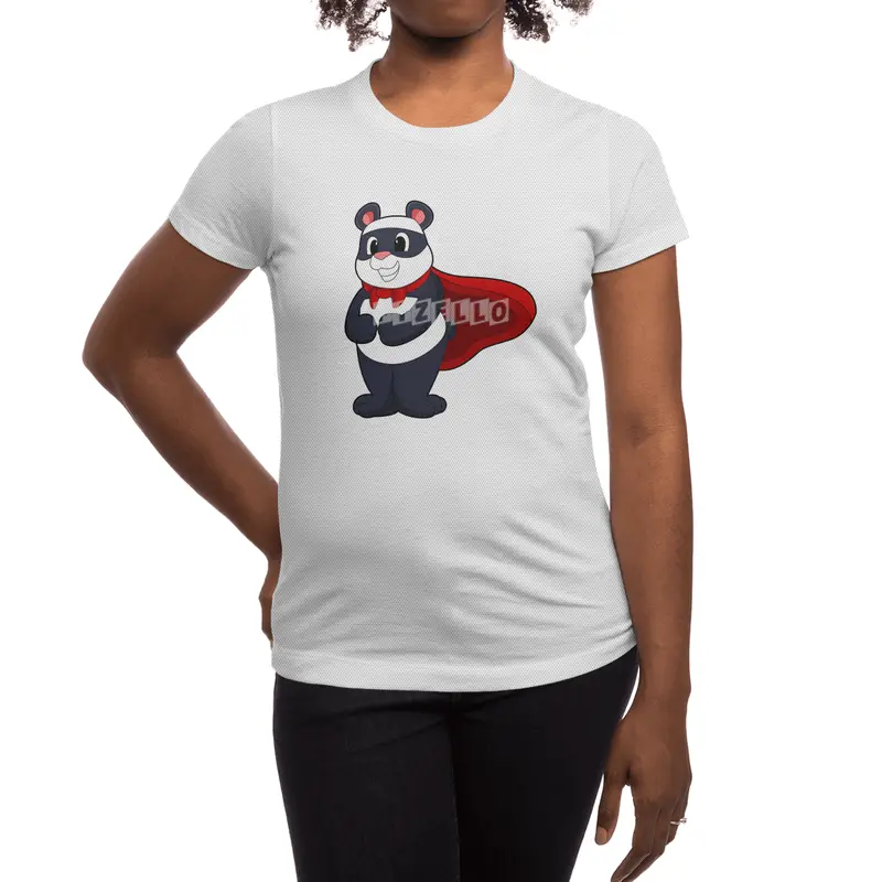 Panda as Hero with Mask & Cape Spor T-Shirt