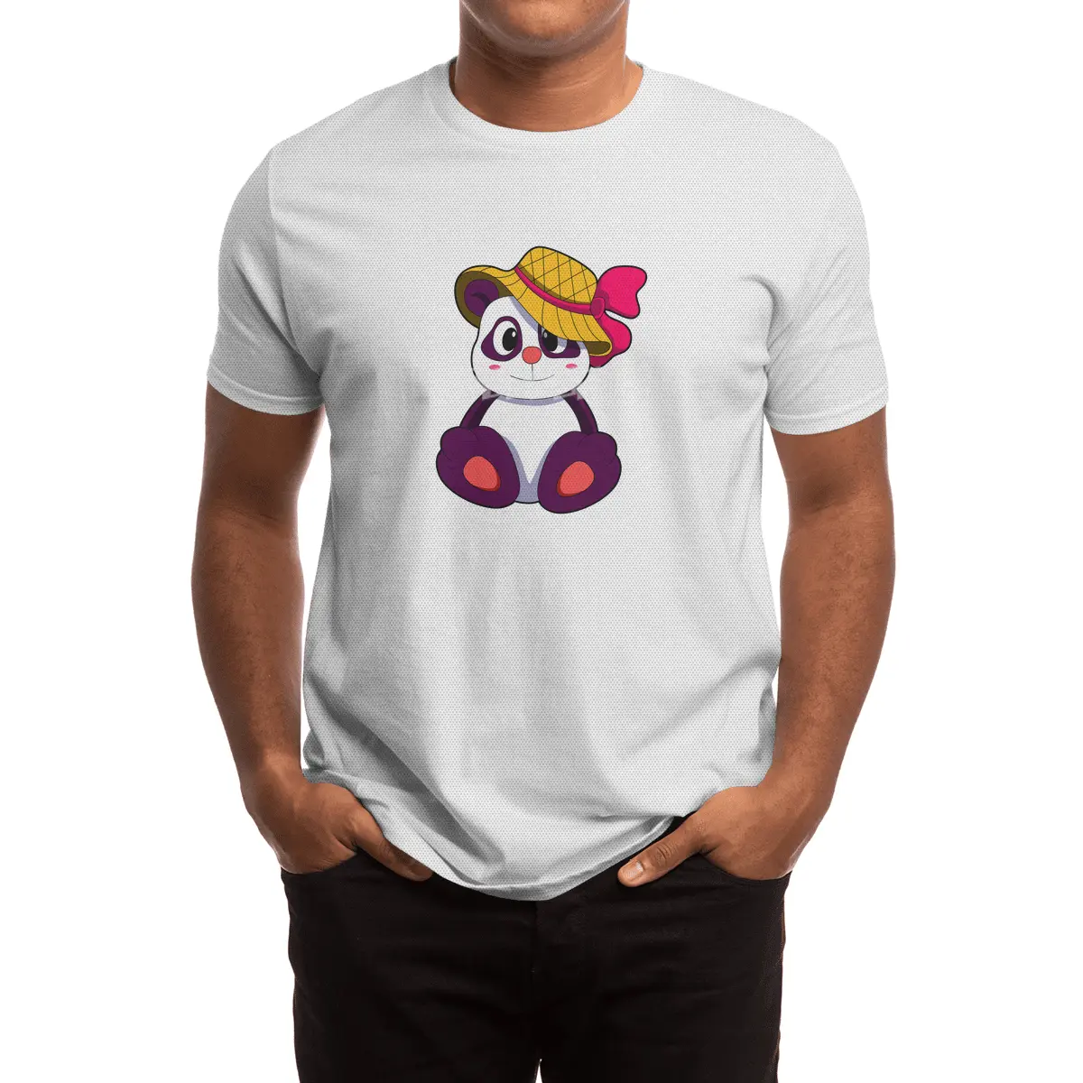 Panda with Hat Spor T-Shirt