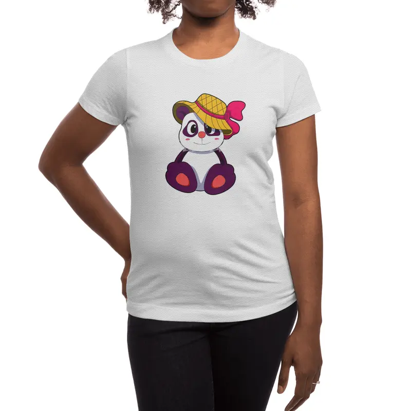 Panda with Hat Spor T-Shirt