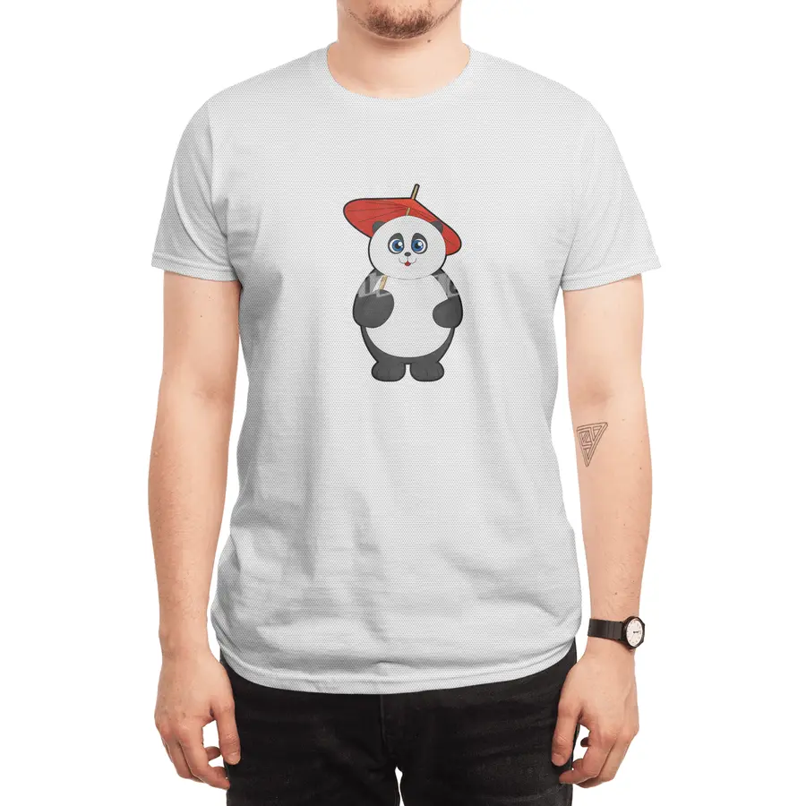 Panda with Umbrella Spor T-Shirt