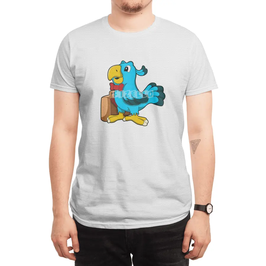 Parrot as Businessman with Bag Spor T-Shirt