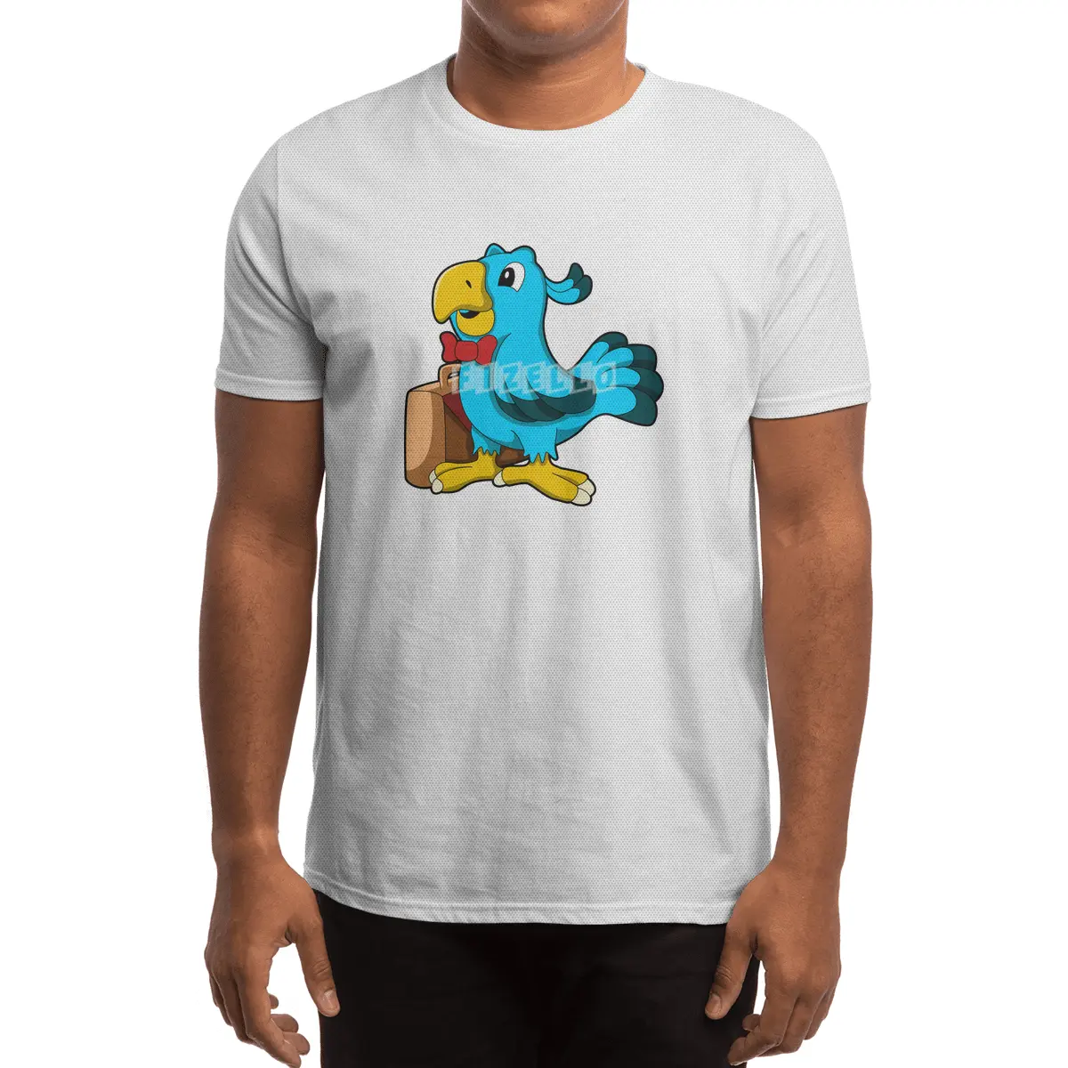 Parrot as Businessman with Bag Spor T-Shirt