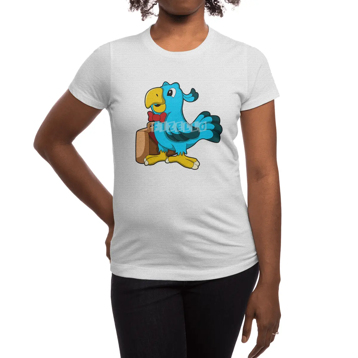 Parrot as Businessman with Bag Spor T-Shirt