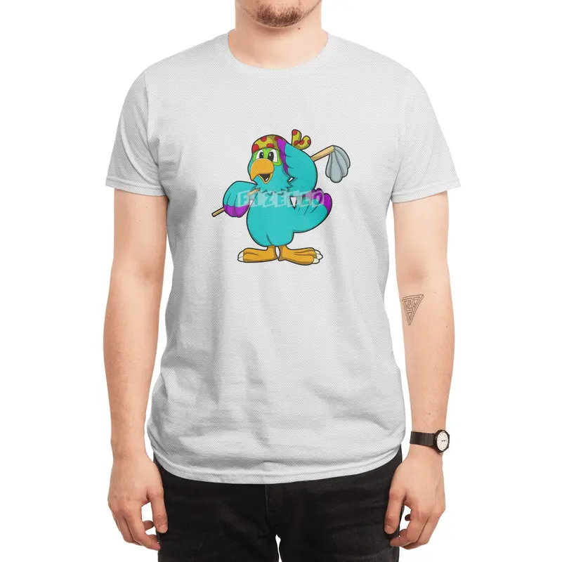Parrot as Cleaner with Mop Spor T-Shirt