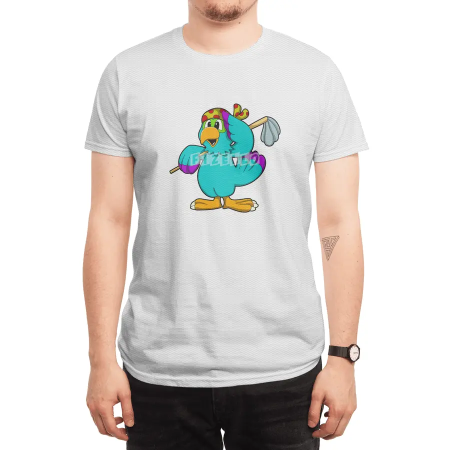 Parrot as Cleaner with Mop Spor T-Shirt