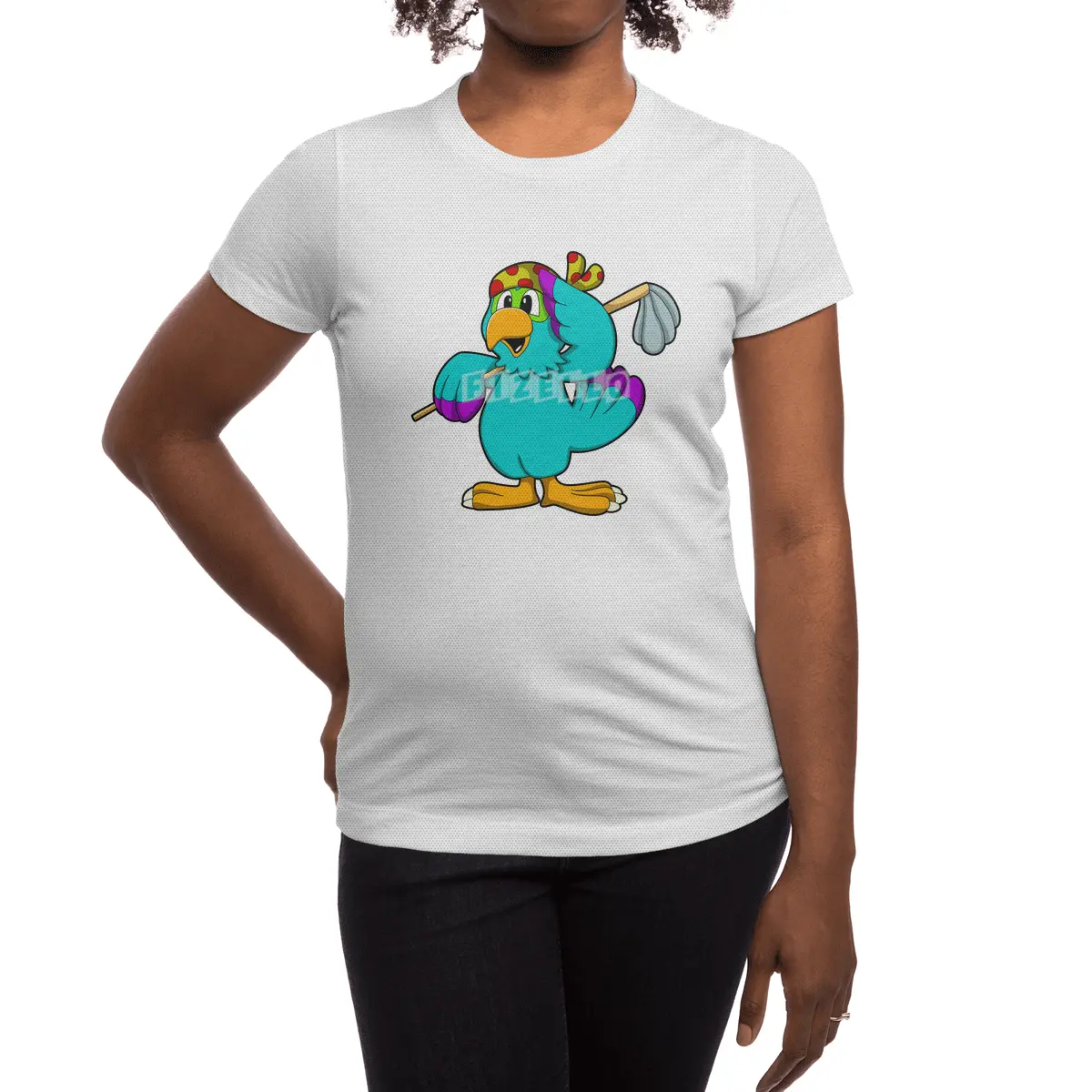 Parrot as Cleaner with Mop Spor T-Shirt