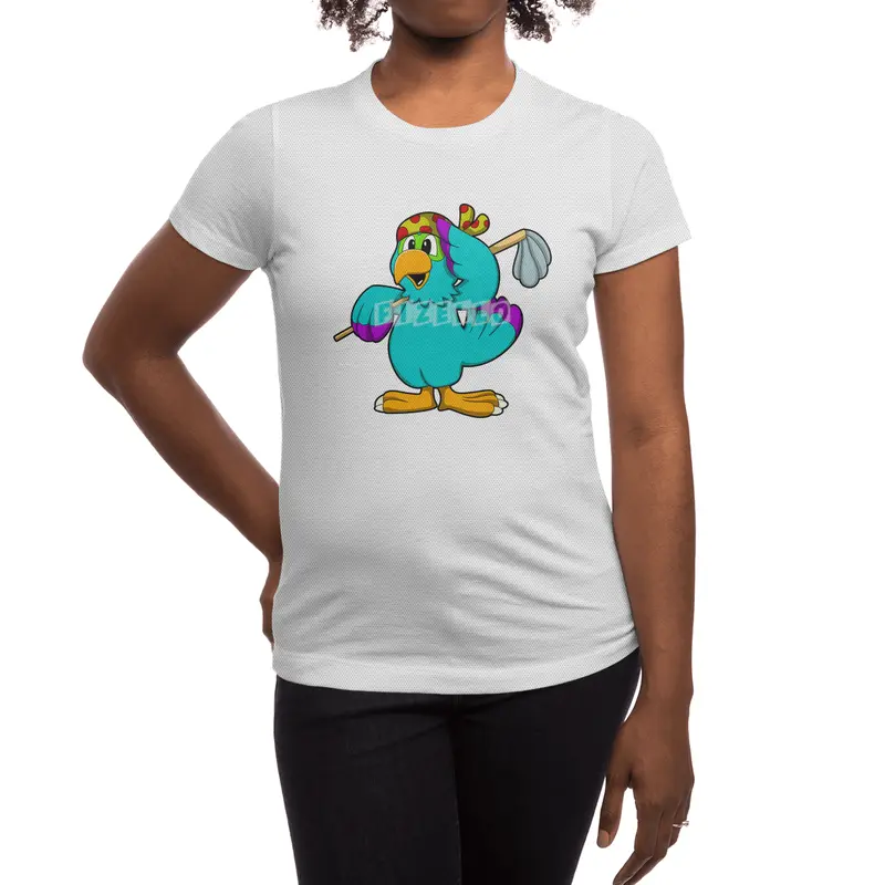 Parrot as Cleaner with Mop Spor T-Shirt