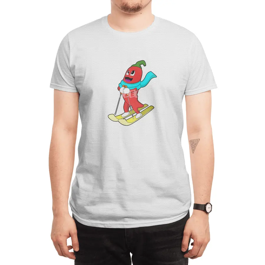 Pepper as Skier with Ski Spor T-Shirt
